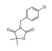 3-(4-chloro-benzyl)-5,5-dimethyl-oxazolidine-2,4-dione Structure