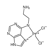 dichloro(6-aminoethylaminopurine)platinum(II) Structure