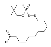 11-[(5,5-dimethyl-2-thioxo-1,3,2-dioxaphosphorinan-2-yl)disulfanyl]undecanoic acid结构式