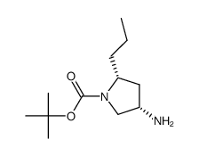 (2R,4S)-1-Boc-2-propyl-4-aminopyrrolidine结构式