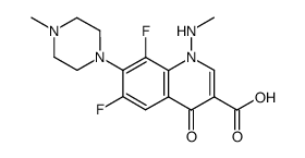 6,8-Difluoro-1,4-dihydro-1-(Methylamino)-7-(4-Methyl-1-piperazinyl)-4-oxo-3-quinolinecarboxylic Acid Sulfate Structure