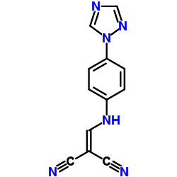 ({[4-(1H-1,2,4-Triazol-1-yl)phenyl]amino}methylene)malononitrile Structure