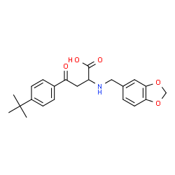 2-[(1,3-BENZODIOXOL-5-YLMETHYL)AMINO]-4-[4-(TERT-BUTYL)PHENYL]-4-OXOBUTANOIC ACID结构式