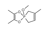 2,3,7-Trimethyl-5-methoxy-1,4,5-dioxaphosphaspiro[4,4]nona-2,7-diene结构式