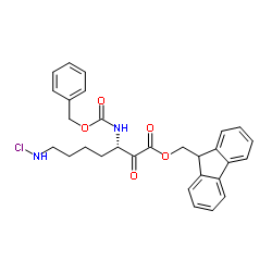 Fmoc-Ne-ZL-赖氨酰氯结构式