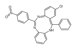 2-chloro-6-(4-nitrophenyl)-13-phenyl-12H-benzo[d][1,3,7]benzotriazonine结构式