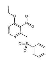 2-benzenesulfonylmethyl-4-ethoxy-3-nitropyridine Structure