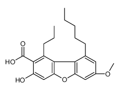 3-hydroxy-7-methoxy-9-pentyl-1-propyldibenzofuran-2-carboxylic acid Structure