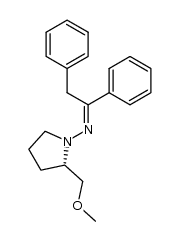 (+)-(S)-1-(1,2-diphenyl-ethylideneamino)-2-methoxymethyl pyrrolidine结构式