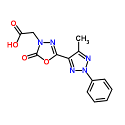 [5-(5-Methyl-2-phenyl-2H-1,2,3-triazol-4-yl)-2-oxo-1,3,4-oxadiazol-3(2H)-yl]acetic acid structure