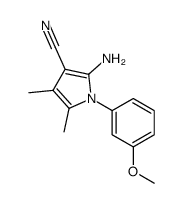 2-Amino-1-(3-methoxyphenyl)-4,5-dimethyl-1H-pyrrole-3-carbonitril e结构式