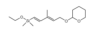 (1E,3E)-1-ethoxydimethylsilyl-3-methyl-5-(tetrahydropyran-2-yloxy)penta-1,3-diene结构式
