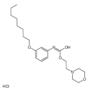 2-morpholin-4-ylethyl N-(3-octoxyphenyl)carbamate,hydrochloride Structure