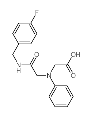 [{2-[(4-Fluorobenzyl)amino]-2-oxoethyl}(phenyl)-amino]acetic acid Structure