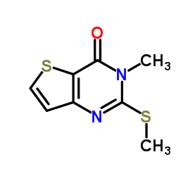 3-Methyl-2-(methylsulfanyl)thieno[3,2-d]pyrimidin-4(3H)-one结构式