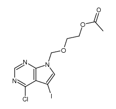 2-((4-chloro-5-iodo-7H-pyrrolo[2,3-d]pyrimidin-7-yl)methoxy)ethyl acetate Structure