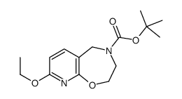Pyrido[3,2-f]-1,4-oxazepine-4(5H)-carboxylic acid, 8-ethoxy-2,3-dihydro-, 1,1-dimethylethyl ester Structure
