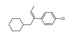 (Z)-1-chloro-4-(1-cyclohexylbut-2-en-2-yl)benzene结构式