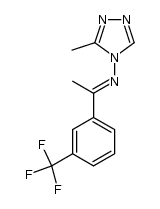 (E)-3-methyl-N-(1-(3-(trifluoromethyl)phenyl)ethylidene)-4H-1,2,4-triazol-4-amine结构式