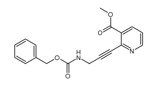 methyl 2-(3-{[(benzyloxy)carbonyl]amino}prop-1-yn-1-yl)nicotinate Structure