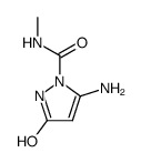 1H-Pyrazole-1-carboxamide,5-amino-2,3-dihydro-N-methyl-3-oxo-(9CI) Structure