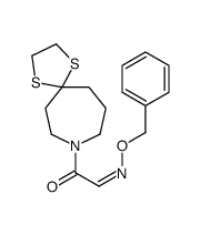 (2E)-1-(1,4-dithia-9-azaspiro[4.6]undecan-9-yl)-2-phenylmethoxyiminoethanone结构式