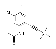 N-{5-Bromo-6-chloro-3-[(trimethylsilyl)ethynyl]pyridin-2-yl}acetamide Structure