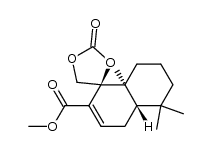 methyl (4S,4a'S,8a'S)-4'a,5',6',7',8',8'a-hexahydro-5',5',8'a-trimethyl-2-oxospiro[1,3-dioxolane-4,1'(4'H)-naphthalene]-2'-carboxylate结构式