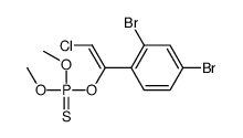 Thiophosphoric acid O-[2-chloro-1-(2,4-dibromophenyl)ethenyl]O,O-dimethyl ester structure