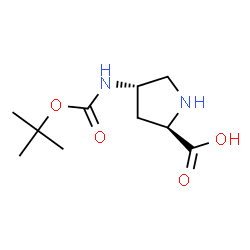 (2R,4S)-4-Boc-amino-pyrrolidin-2-carboxylic acid structure