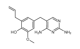 2,4-diamino-5-(3-allyl-4-hydroxy-5-methoxybenzyl)pyrimidine结构式