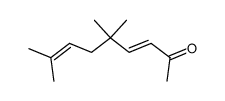 trans-2,5,5-trimethyl-2,6-nonadien-8-one结构式