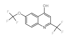 4-羟基-6-(三氟甲氧基)-2-(三氟甲基)喹啉结构式