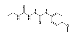 1-ethyl-6-(4'-methoxyphenyl)-2,5-dithiobiurea结构式