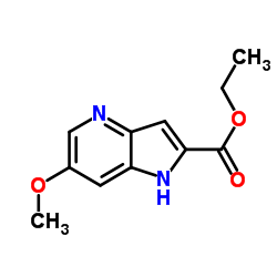 6-Methoxy-4-azaindole-2-carboxylic acid ethyl ester结构式