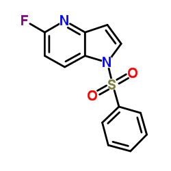 5-Fluoro-1-(phenylsulfonyl)-1H-pyrrolo[3,2-b]pyridine结构式