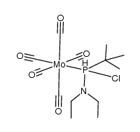 chlorodiethylamino-t-butylphosphine(pentacarbonyl)molybdenum(0) Structure