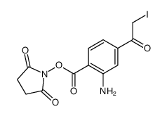 (2,5-dioxopyrrolidin-1-yl) 2-amino-4-(2-iodoacetyl)benzoate结构式