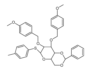 4-Methylphenyl 4,6-O-Benzylidene-2,3-di-O-(4-methoxybenzyl)--D-thiogalactopyranoside Structure
