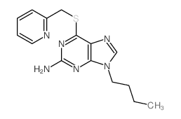 9H-Purin-2-amine,9-butyl-6-[(2-pyridinylmethyl)thio]- structure