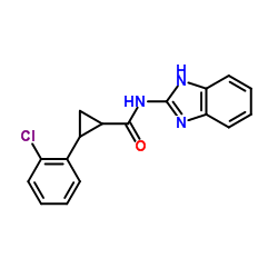 N-(1H-Benzimidazol-2-yl)-2-(2-chlorophenyl)cyclopropanecarboxamide结构式