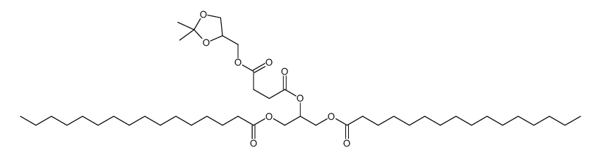 1,3-bis(palmitoyloxy)propan-2-yl 2,2-dimethyl-1,3-dioxolan-4-ylmethyl succinate Structure