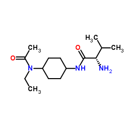 N-{4-[Acetyl(ethyl)amino]cyclohexyl}-L-valinamide结构式