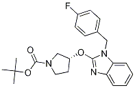 (R)-3-[1-(4-Fluoro-benzyl)-1H-benzoiMidazol-2-yloxy]-pyrrolidine-1-carboxylic acid tert-butyl ester Structure