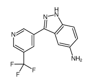 3-[5-(trifluoromethyl)pyridin-3-yl]-1H-indazol-5-amine结构式