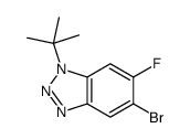 5-bromo-1-tert-butyl-6-fluorobenzotriazole结构式