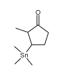 2-methyl-3-(trimethylstannyl)cyclopentanone Structure