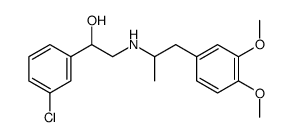 3-chloroalpha-(((2-(3,4-dimethoxyphenyl)-1-methylethyl)amino)methyl)-benzenemethanol结构式