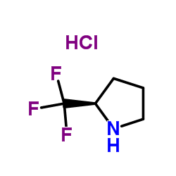 (2R)-2-(Trifluoromethyl)pyrrolidine hydrochloride (1:1) structure