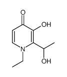 1-ethyl-2-(1-hydroxyethyl)-3-hydroxypyridin-4-one结构式